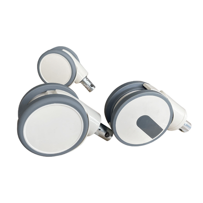 6 ιντσών Κεντρικός τροχός ελέγχου TPR + PP 32 * 50mm με ιατρικά αξεσουάρ τροχός λευκό