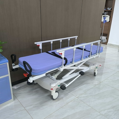 υδραυλικά φορεία Hhospital εξοπλισμός ιατρικός ασθενής τροχόσπιτο αναδιπλούμενο κάγκελο μεταφοράς αναπηρικού καρέκλου b