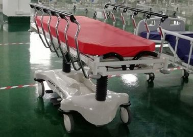 Κρεβάτι έκτακτης ανάγκης νοσοκομείων φορείων πολυτέλειας ABS κόκκινου χρώματος, εύκολο να καθαρίσει