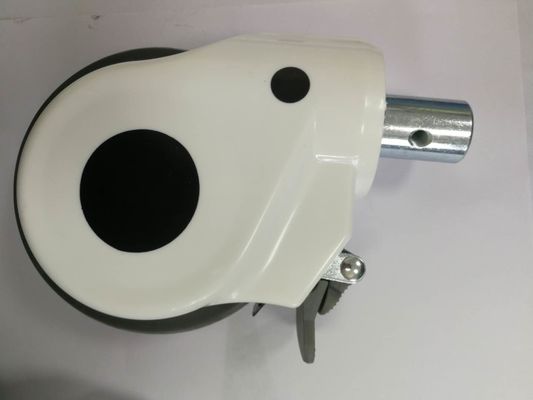 Ιατρικός τροχίσκος καστόρων βουβή πλαστική ρόδα 3/4 ίντσας με την εξωτερική κάλυψη ABS φρένων