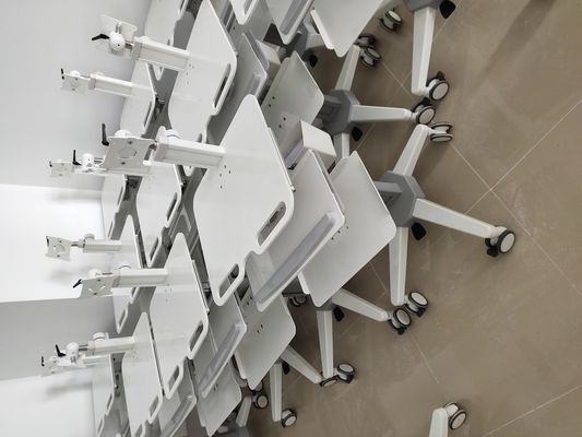 Διευθετήσιμο ενσωματωμένο καροτσάκι κινούμενο καροτσάκι τερματικών σταθμών υπολογιστών γραφείων ύψους