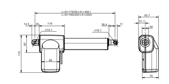 24VDC γραμμικό κτύπημα ελεγκτών IPX6W ενεργοποιητών προαιρετικό για το ηλεκτρικό νοσοκομειακό κρεβάτι