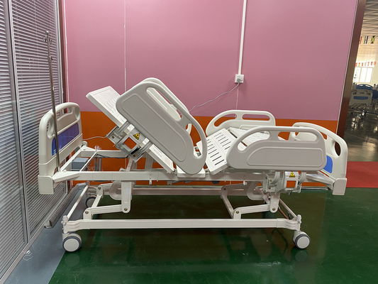 Ηλεκτρικά νοσοκομειακά κρεβάτια δωματίων θαλάμων ICU μπλε και άσπρα