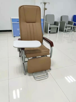 Διευθετήσιμος πίσω IV μπλε καφετής καρεκλών με το πλαίσιο ανοξείδωτου